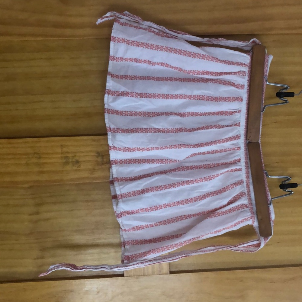 Pink and white striped tie skirt